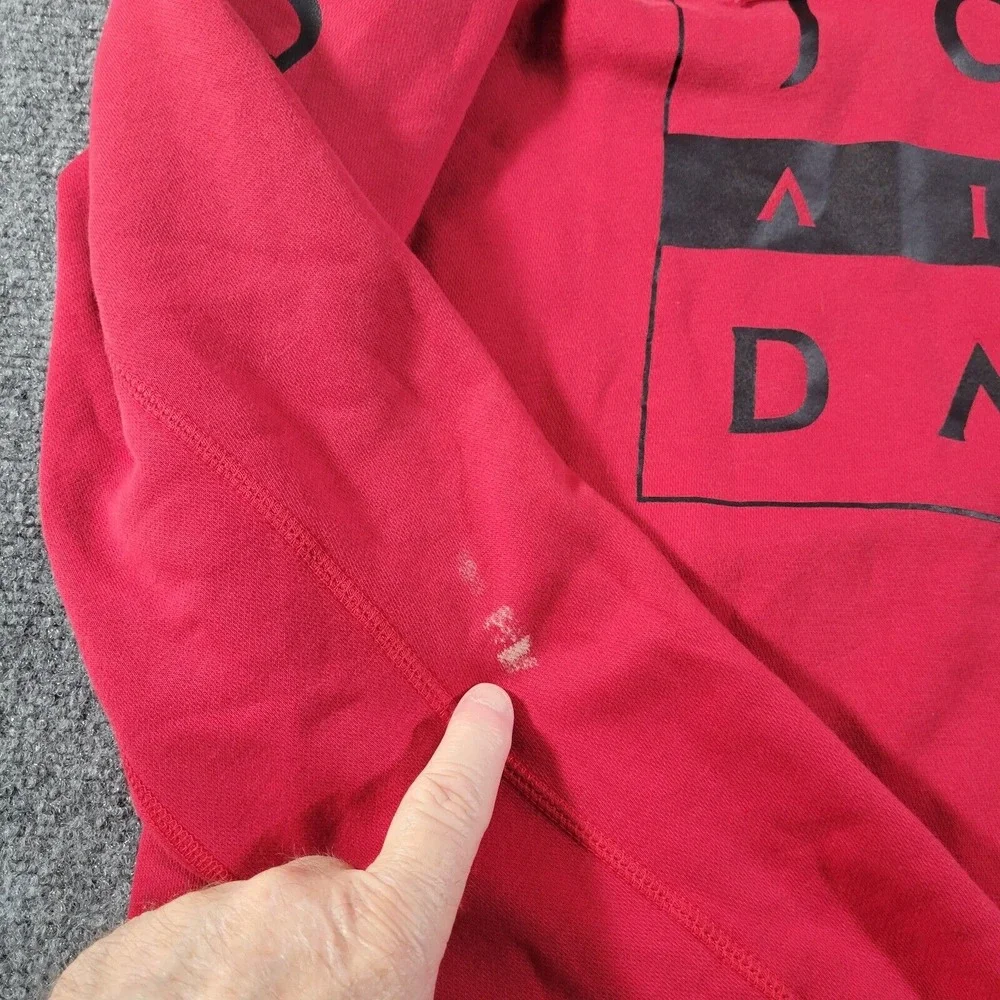 Air Jordan Nike Hoodie Pull Over Sweatshirt Retro Red L Y2K‎ Large LOGO *READ*